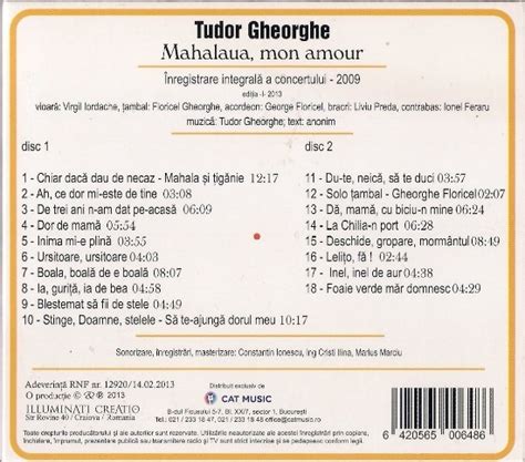 Tudor Gheorghe – Mahalaua Mon Amour (2013, CD) 